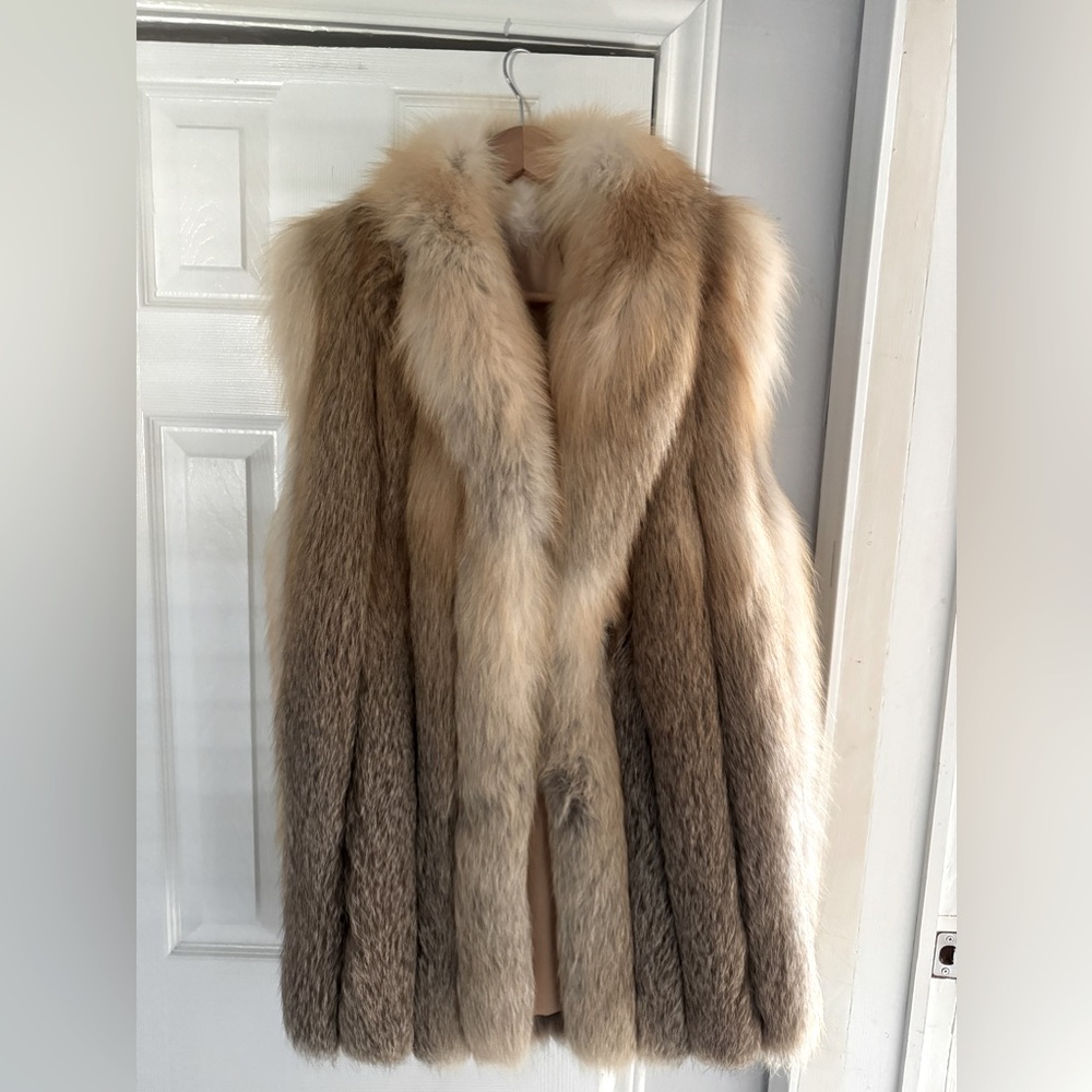 Fox fur vest, real fur